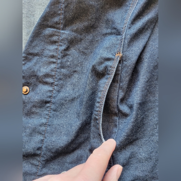 Eileen Fisher snap front stretch denim jean jacket medium - Picture 7 of 10